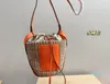 Designer-2023 Designer Bucket bag women's handbag Small size satchel Grass woven beach bags Cute stray bag Fashion handbag Fashion crossbody bags