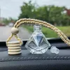 2023 nouveau 8 ML givré diamant verre parfum voiture accessoires bouteille vide 100 PCS/LOT