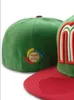 2023 Męskie baseball pełne zamknięte czapki Summer granatowy liter kość mężczyzn Kobiety czarny kolor wszystkie 32 drużyny Casual Sport Flat Hats „M” Mexicos Mix Colours A1