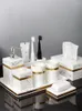 Set di accessori per il bagno Bagno nordico Imitazione del kit di lavaggio in resina di marmo Portaspazzolino Dispenser di sapone Tazze di articoli sanitari