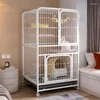 Cat Carriers Modern Iron Cages Home Indoor Litter House Pet Products Creative Small Apartment Dog Cage Multifunction