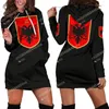 Kvinnors hoodies albania emblem country flag