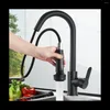 Kitchen Faucets Copper Purifying Faucet Pull-Out Rotating Filter Three-In-One Mixer Silver