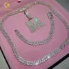 brand fashion woman Moissanite Bracelet Men Silver Cuban Link Chain Pass Diamond Tester Gra Vvs