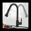 Kitchen Faucets Copper Purifying Faucet Pull-Out Rotating Filter Three-In-One Mixer Silver