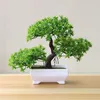 Kwiaty dekoracyjne sztuczne rośliny bonsai mały garnek drzewa sztuczna roślina stół do stolika do stolika ogrodu ozdoby weselne dekoracje przyjęcia