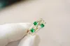 Кластерные кольца JHY SOLIT 18K Желтого Золотого Природа Зеленый Изумруд 0,65CT для женщин подарка на день рождения прекрасные украшения