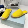 Espadrillas في Tessuto Colore Soleil 1xx619 شعار Triangolo منقوش Suola في Gomma Zeppa Fasciata في Corda Altezza 20 مم من Flats Flats Espadrille Sandals