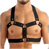 Other Panties Catsuit Costumes Sexy Men Elastic Shoder Strap Chest Muscle Harness Belt With Metal Orings And Studs Fancy Club Party Dhh9W