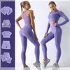 Yoga-Outfit 2/3/5 STÜCKE Nahtloses Yoga-Set Sport-BH-Leggings-Fitnessstudio-Set Frauen Fitness Active Wear Trainingskleidung für Frauen Trainingsanzug-Outfits P230505