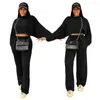 女性の2ピースパンツセットシャツ長いスポーツスーツマッチ服女性の服装Casaulトラックスーツ