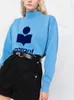 23ss Nouveau Isabel Marant Designer Sweatshirt Sweats à capuche Mode Style classique Flocage Imprimé Col haut Femmes Casual Polyvalent Coton Pull À Capuche Pull Tops