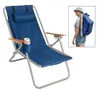 배낭 비치 의자 접이식 휴대용 의자 파란색 솔리드 건축 캠핑 컵 홀더