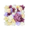 Dekoratif çiçekler güzel yapay çiçek duvarı soluk olmayan gül renksiz panel düğün dekorasyon diy