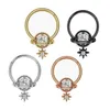 Zircon Balancent Étoile Septum Nez Anneaux Corps Cartilage Tragus Boucles D'oreilles Piercing Bijoux pour Femmes Hommes