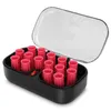 Hair Rollers 15pcs Electrci Hair Perm Rods Hair Curler Roller 30mm with 15 Pink Hair Clips Clamp 110-220V Hair Curlers Rollers Styling Tool 230505