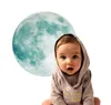 Fonds d'écran 30x30cm 3D Lune Lumineuse Stickers muraux Carreaux de plafond Brique Stickers muraux Chambre d'enfants Décor Affiche Glow In The Dark Mural 230505