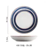 Plattor keramiska underglasyr handmålad middagsplatta hem restaurang kinesisk djup runda 7/8 tum