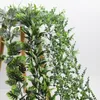 Flores decorativas Plant Fake Plant Vines verde balanço para casamentos decoração de jardim de casamentos parede de chá de bebê pendurada em 178 cm de plástico artificial