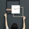 Стеновые часы тихий тихий смотрит кухня уникальная шикарная креативная гостиная стильное искусство Horloge Murale дизайн интерьера