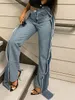 Women s Tracksuits Macheda Autumn y2k Jeans Cowboy Fashion Denim Steetwear Pants In Casual Female Trousers Clothing 230505