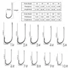 Fishing Hooks Aorace 50pcs/lot Long Shank 1#-10# High Carbon Steel Sharp Barbed Offset Narrow Bait 230504