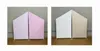 Party Decoratie 3.3ftx6ft Pink Witte Beige Color Backlop Schuine hoek Stand met covers Baby Shower Fiesta