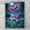 Stitch Fantasy Purple Mermaid con cranio Dipinto di diamante Croce Kit Kit Ocean Night Scenery Mosaic Wall Art Home Decor