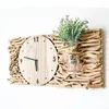 Orologi da parete fatti a mano Rustic Sold Wool Soggiorno Casa unica moderna Minimalista Creative Horloge Murale Crafts