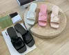 Desvio Slipers Sandálias Sandálias planas de verão Slides de luxo feminino Mocassins de couro de borracha Moda Moda Sliders Sliders Scuffs Sandal 35-40