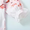 Наборы одежды 3pcs Baby Girl одежда наборы Ruffler с длинным рукавом Top Top Big Bow Floral Short Short Supper