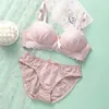 Bras Sets New Half Cup Lingerie White Sujetador Transparente Underwear Set Women Japanese Fashion Conjunto Panties And Bra Set 230505