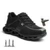 Säkerhetsskor Drop Steel Toe Work Shoes Fashion For Men Women Sneaker Ultralight Mesh Industial Safety Shoes Plus Size 35-48 230505