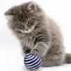 Oyuncaklar 100 PC/Lot Pet Cat Toy Pinkycolor Sisal Ball Yavru Kedi Teaser çiğneme çırpma çırpma oyuncak