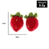 Dangle Earrings Cute Red Strawberry For Women Creative Knitting Cherry Pendant Earring Girls Sweet Knitted Fruit Wholesale 2023