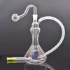 Proteble Big Vase Style da 10 mm Female Water Dab Rig Bong Bong Bowl olio in vetro Ciotola e tubo di paglia in silicone