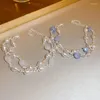 Strand 2023 Koreaanse onregelmatige parel Pearl Double Layer Bracelet Fashion Elegant Simple Sweet Women's Sieraden