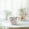 Tassen Untertassen Keramik Porzellan Kaffee Tee Tassen Küche Geschirr Hochzeitsgeschenke Geschenke Trinkutensilien Geschenkbox Verpackung 400ML