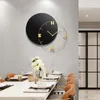 Relógios de parede Modern Luxury Watch Room Living Quartz Nórdico Quarto pendurado Relógio Metal Metal Creative Art Design Horloge Interior Decor