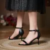 Sandali Nero Donna Taglia piccola 313233 Tacchi alti Grandi Scarpe estive da donna