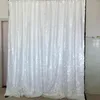 Décoration de fête 8ft/240cm Toile de fond blanche à paillettes pour anniversaire de mariage