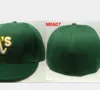 Mäns baseball full stängd mössor sommar true fit hip hop trucker hatt pappa gorras hombreball ben män kvinnor 32 lag avslappnad sport platt monterade hattar som oakland blandar färg a0