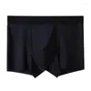 Mutande In Nylon Boxer Da Uomo Intimo Boxer Senza Soluzione Di Continuità Pantaloncini Di Lusso In Spandex 3D Biforcazione 3 Pezzi/lotto