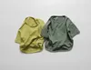 Tshirts Summer Korean Style Unisex Dzieci luźne tshirty czyste kolorowe topy maluch maluch dzieci swobodne koszulki 230504
