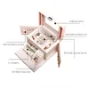 Storage Bags Luxury PU Leather Jewelry Organizer Container Box Big Boxes Necklace Holder Basket