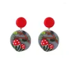 Stud Earrings Delicate Trendy 3D Flowers Unusual Art Ethnic Jewelry Handmade Polymer Soft Clay For Women Pendants