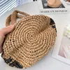 Chique F-letter print bucket bags zomer portemonnees designer dames handtas Raffia Handtassen strozak dames schattige mini kleine strand crossbody geweven schoudertassen portemonnee 230505