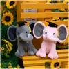 Poupées en peluche 1Pc 25Cm Beautif Docteur Éléphant En Peluche Graduation Bébé Peluches Pour Ldren Filles Cadeau D'anniversaire De Noël J220729 Drop Deliv Dhtkz