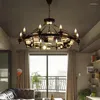 Pendant Lamps Pastoral Chandelier Cafe Bar Restaurant Shop Industrial Decoration Floral Personality Green Plant Light