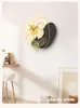 Wall Clocks Creative Modern Flower Clock With LED Home Luxury Restaurant Background Mute Watches Minimalsit Decoration